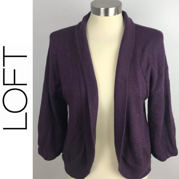 LOFT Sweaters - Loft Open Front Cardigan Sweater Rabbit Hair